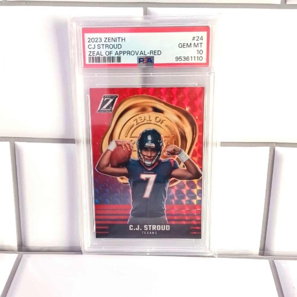 2023 ZENITH CJ STROUD ZEAL OF APPROVAL-RED #24 PSA 10